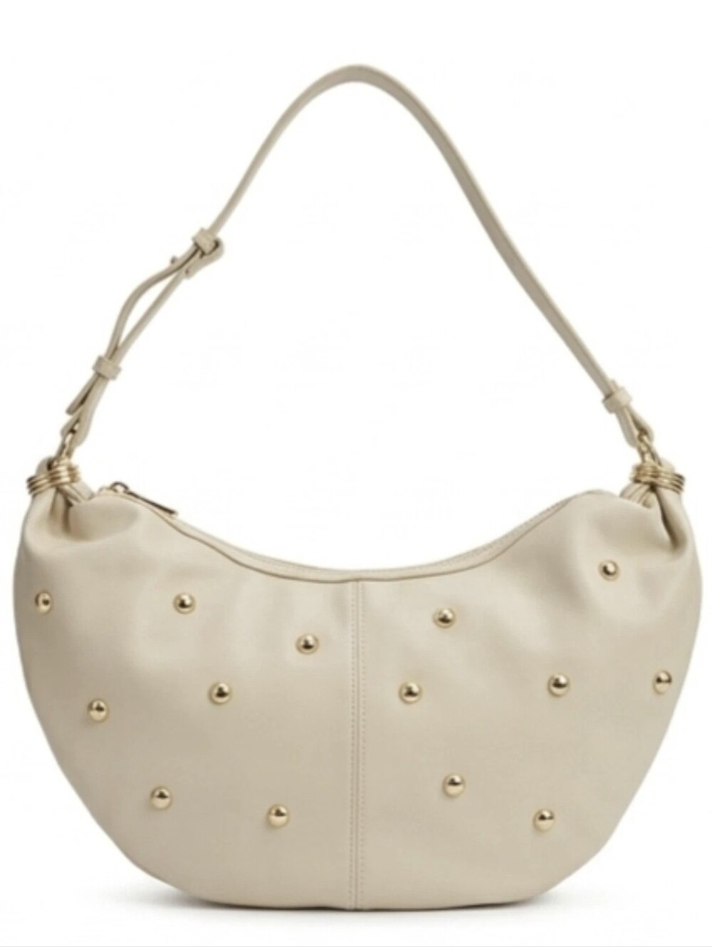 Urban Expressions Bianca High Quality Vegan Leather Hobo Shoulder Bag Cream - Picture 1 of 16